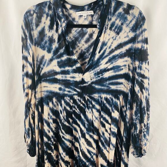 Young‎ Fabulous & Broke Sheer Tallia Tie Dye Oversized Maxi Dress Small - Picture 9 of 9